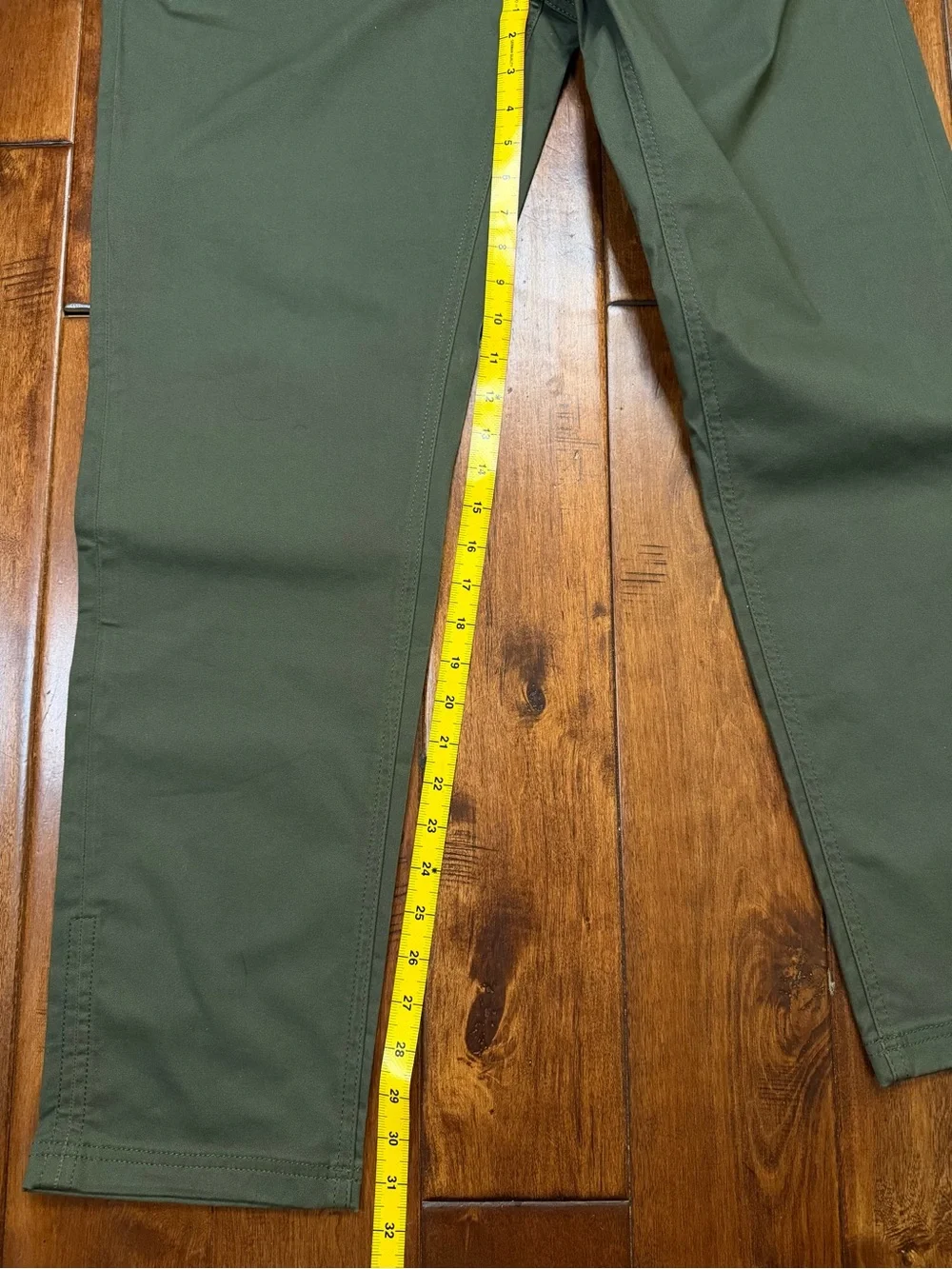 Ben Sherman Olive Green Stretch Chino Pants Men 36x32 Slim Fit